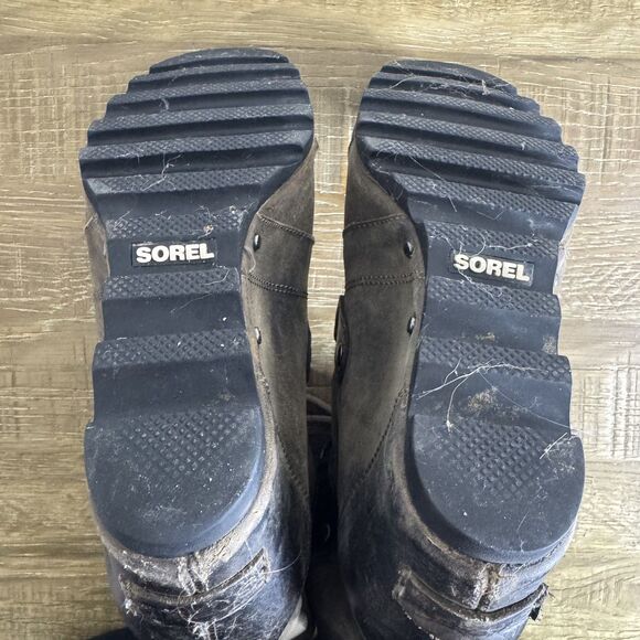 Sorel Joan of Arctic leather wedge waterproof boot brown size 9 - Picture 6 of 10